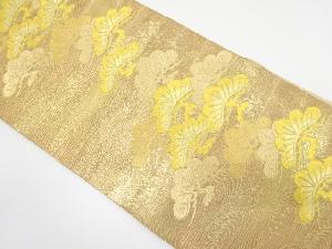 流水に笠松模様織り出し袋帯